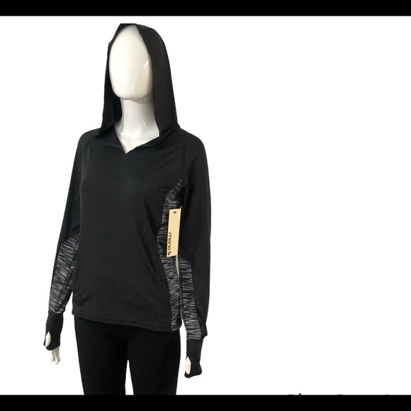 Mono b Womens size L athletic top long sleeve Hoodie Dri Fit running sport wear - Picture 9 of 12